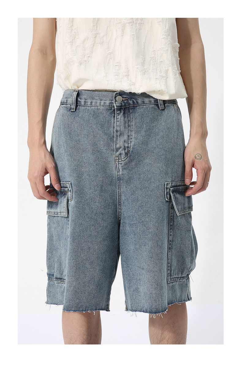 Japanese Brand × Jean Retro pocket cool workwear washed denim shorts Size US 32 / EU 48 - 6 Thumbnail