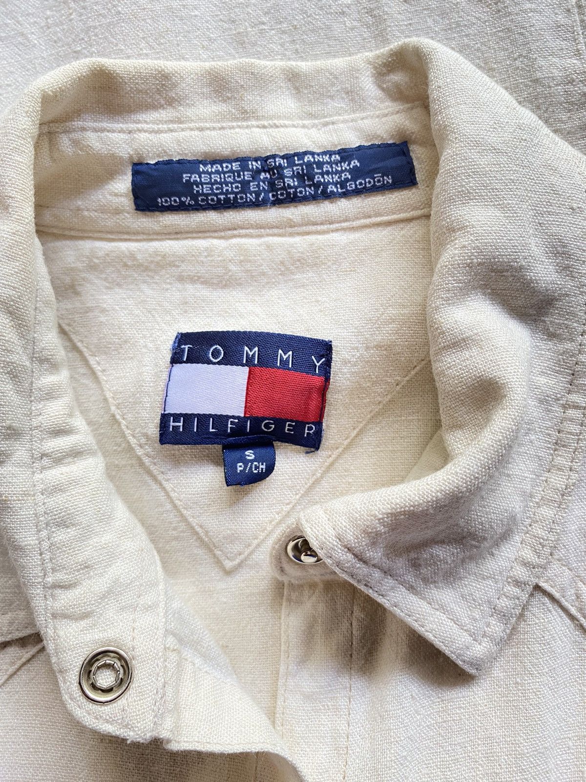 Tommy Hilfiger Tommy Hilfiger Off-White Shirt Size S / US 4 / IT 40 - 3 Thumbnail