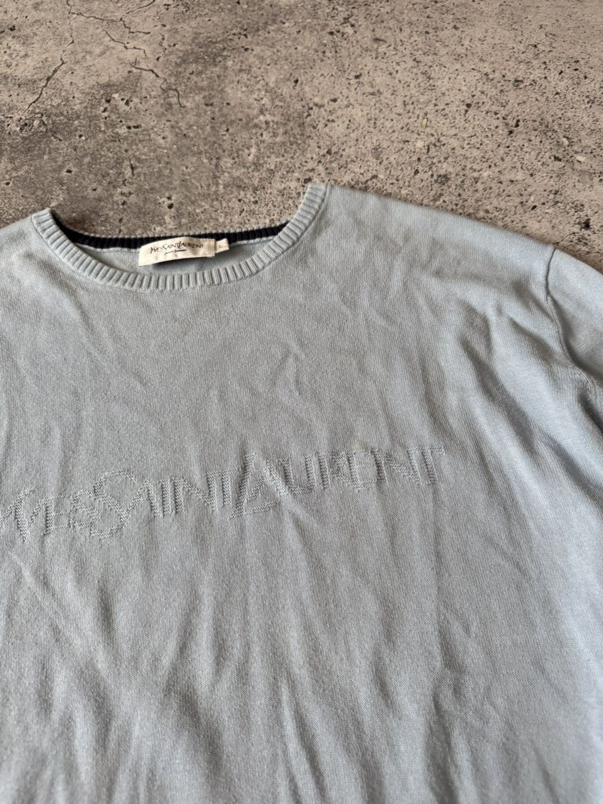 Yves Saint Laurent Yves Saint Laurent Sweater Man’s Vintage Big logo Rare L Size US L / EU 52-54 / 3 - 4 Thumbnail