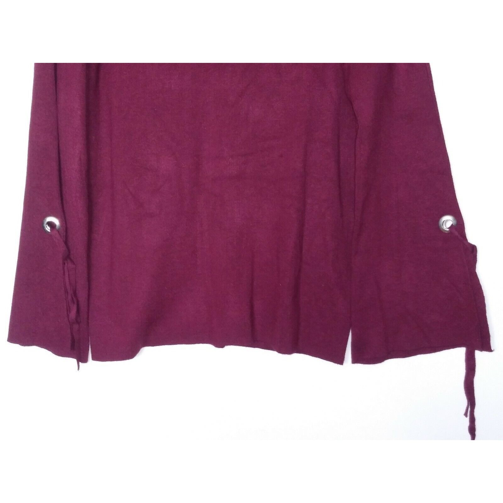 Faded Glory Faded glory sweater top M Bell sleeves belt burgundy Size M / US 6-8 / IT 42-44 - 3 Thumbnail