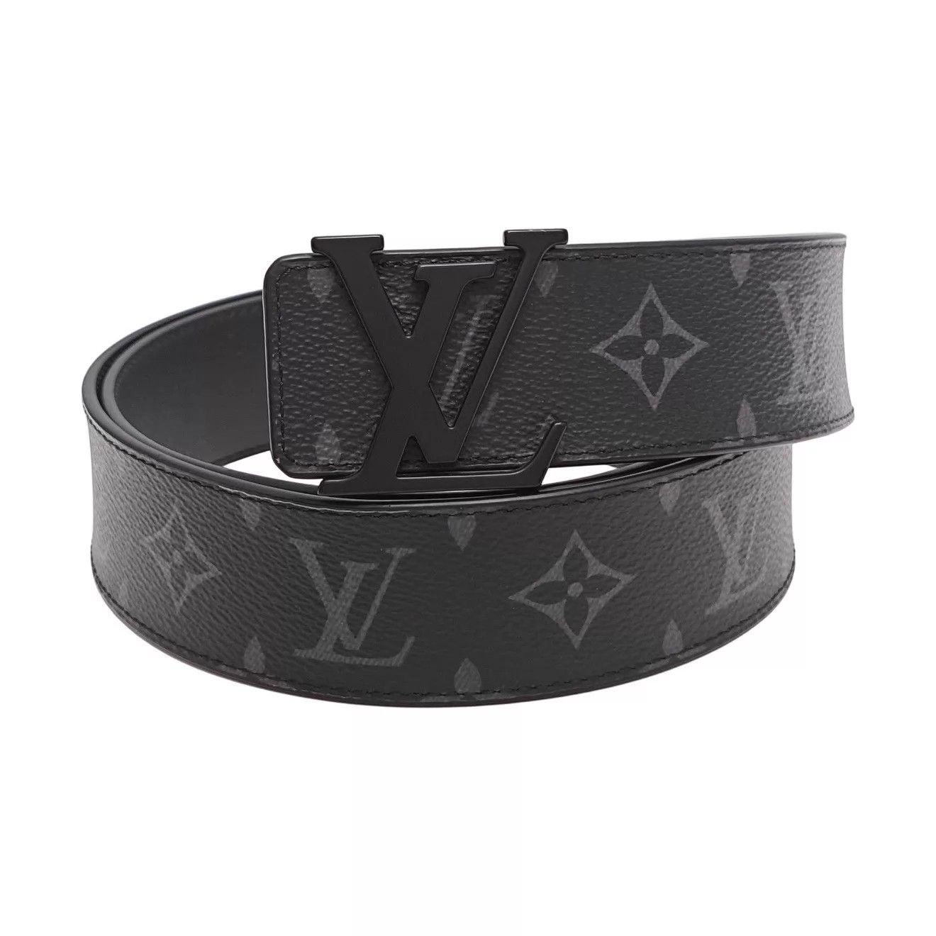 Louis Vuitton LOUIS VUITTON Initiales Matte Calfskin Belt 100cm 4cm NEW Size ONE SIZE - 2 Thumbnail