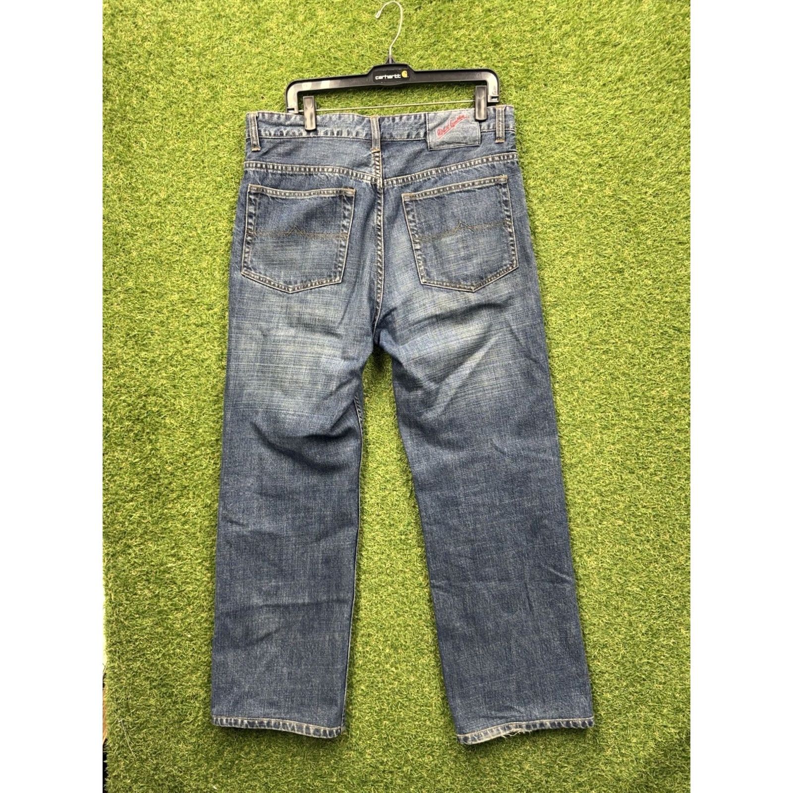 Robert Graham Robert Graham Jeans Mens 34x34 Straight Leg 5-Pocket Denim Blue Relaxed Regular Stretchless Casual Shirt? Size US 34 / EU 50 - 2 Thumbnail