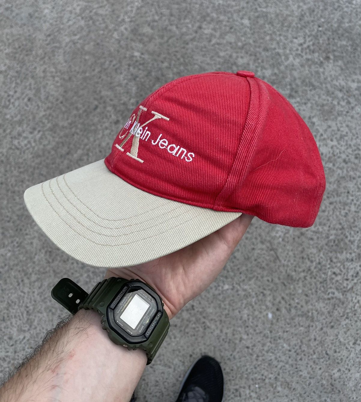 Calvin Klein × Vintage Vintage Calvin Klein Embroidered USA Hat Cap Y2K Size ONE SIZE - 2 Thumbnail