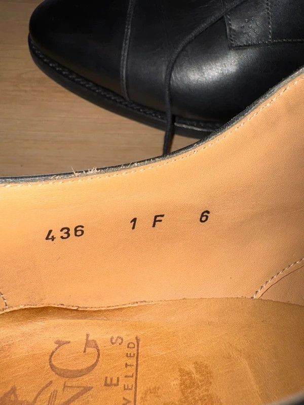 LODING Loding 1998 Paris Derby Leather Black Shoes Lace Ups 6 40 Size US 7 / EU 40 - 14 Thumbnail