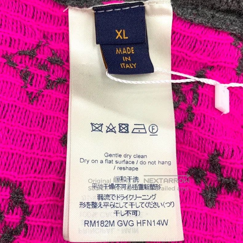 Louis Vuitton Louis Vuitton Dark grey back logo full print cashmere crew Size US XL / EU 56 / 4 - 6 Thumbnail