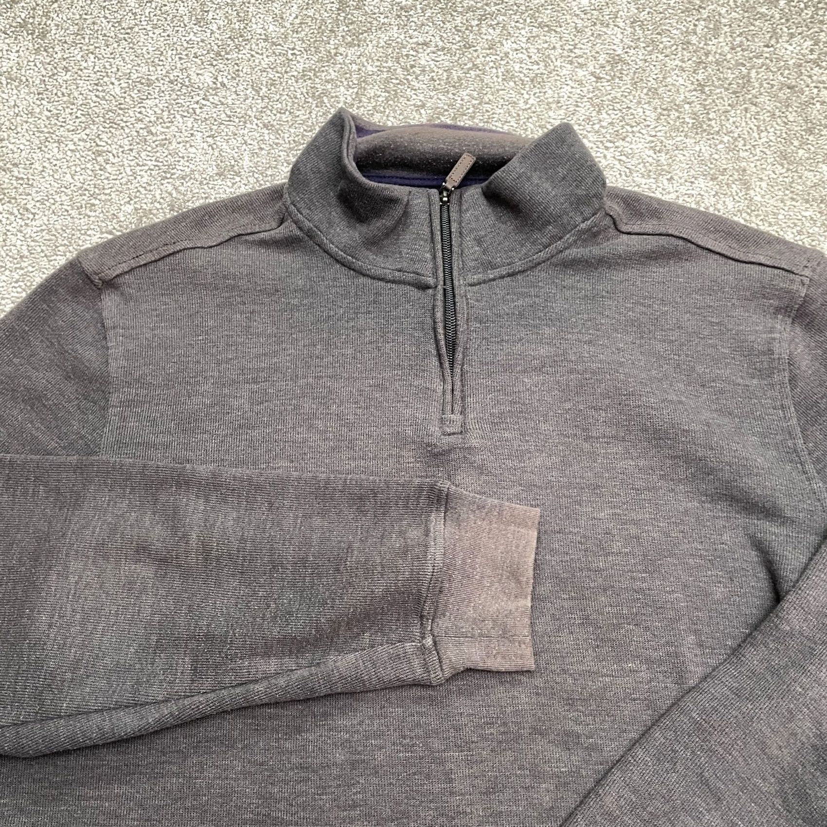 Club Room Club Room Mens XL Gray Cotton Blend 1/4 Zip Pullover Sweatshirt Casual Outdoor Size US XL / EU 56 / 4 - 4 Thumbnail