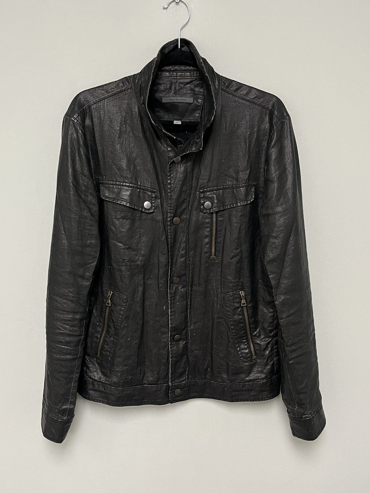 John Varvatos Coated Linen Moto jacket. 36 Size US S / EU 44-46 / 1 - 6 Thumbnail