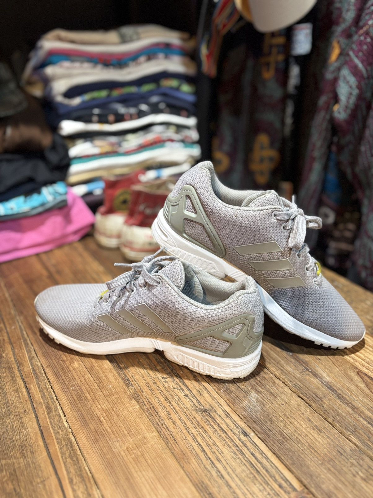 Adidas Adidas Zx Flux Aluminum White Sz. 10.5 Size US 10.5 / EU 43-44 - 7 Thumbnail