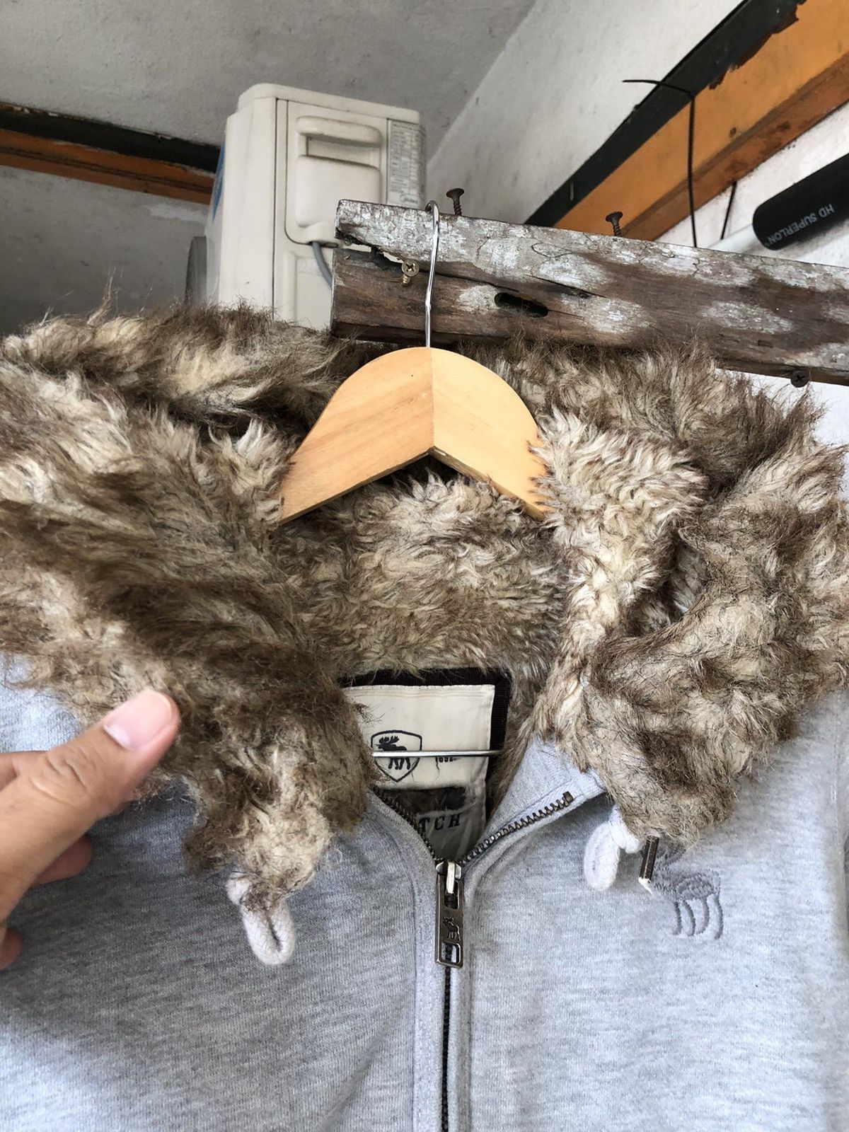 Abercrombie & Fitch Winter Punk Style Abercrombie Fur Sweat Crop Zipper Hoodie Size M / US 6-8 / IT 42-44 - 5 Thumbnail