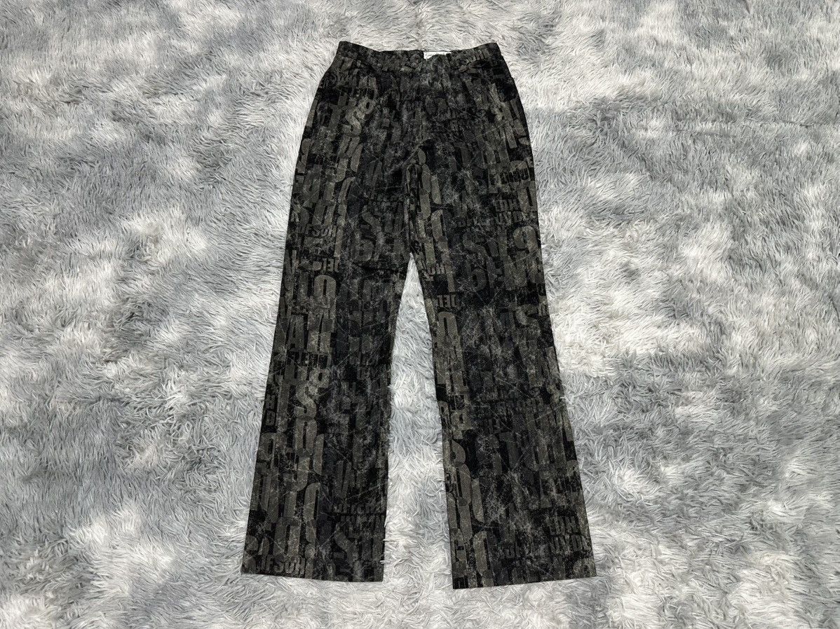 Japanese Brand 🔥Sick Y2K Japanese Poem Pants Vkei Goth Punk Size US 26 / EU 42 - 1 Thumbnail