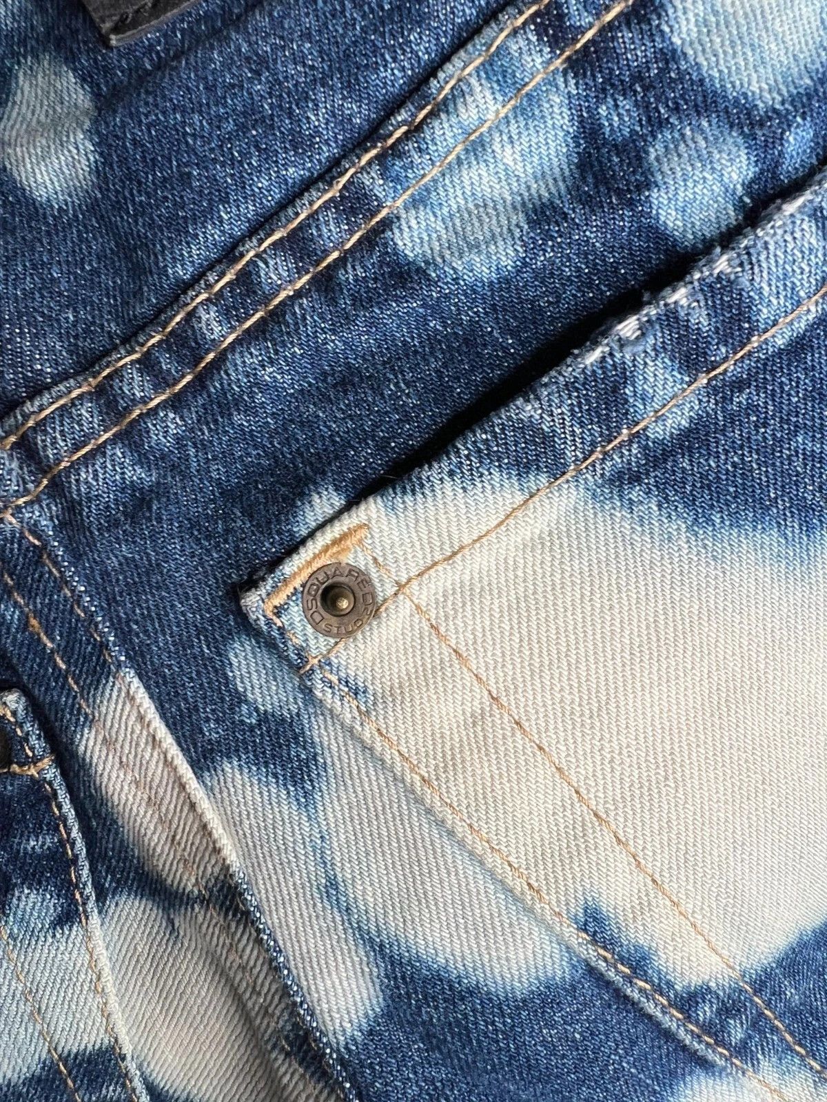 Dsquared2 DSQUARED2 Women's Jeans Blue Tie Dye Distressed Denim Pants Size 30" / US 8 / IT 44 - 10 Thumbnail