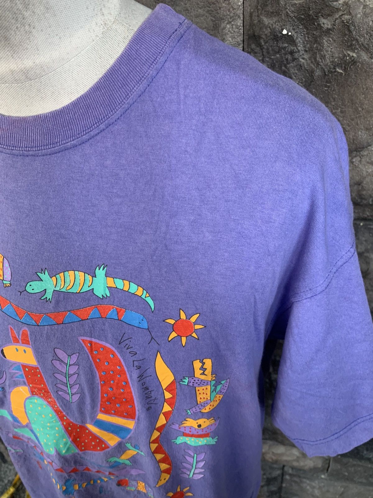 Arts & Science Vintage 90s Viva La Wombat Australian Art T shirt Size US M / EU 48-50 / 2 - 7 Thumbnail