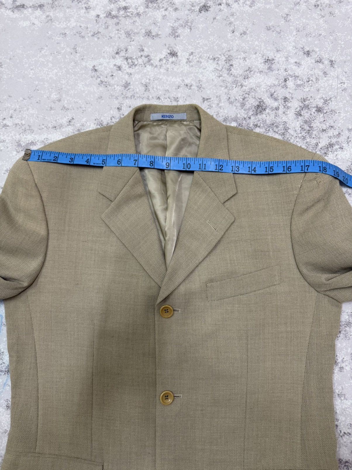 Kenzo VINTAGE 90s KENZO HOMME LINEN BLAZER Size 40S - 18 Thumbnail