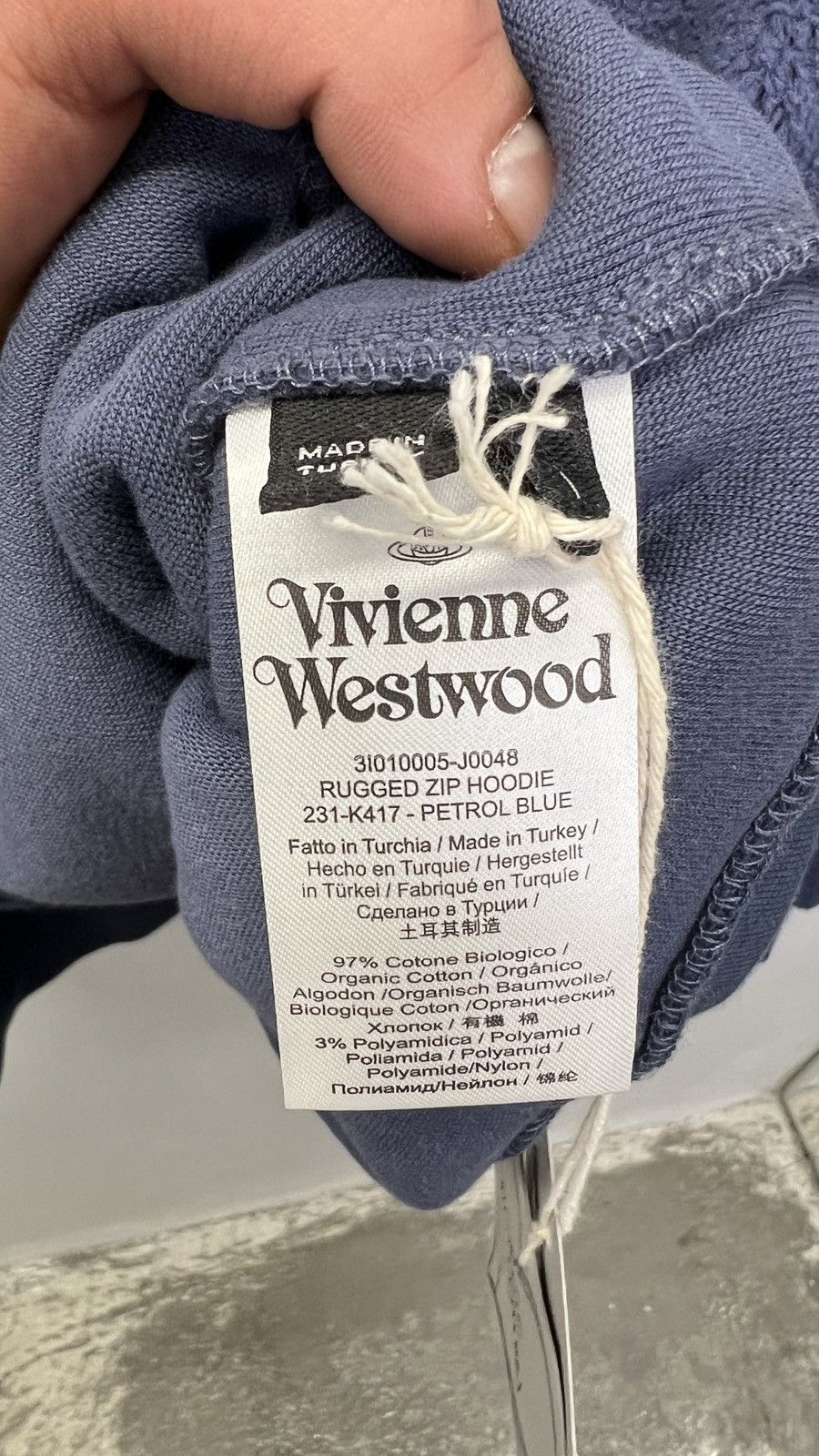 Vivienne Westwood Vivienne Westwood Blue Embroidered Hoodie Size US M / EU 48-50 / 2 - 8 Thumbnail