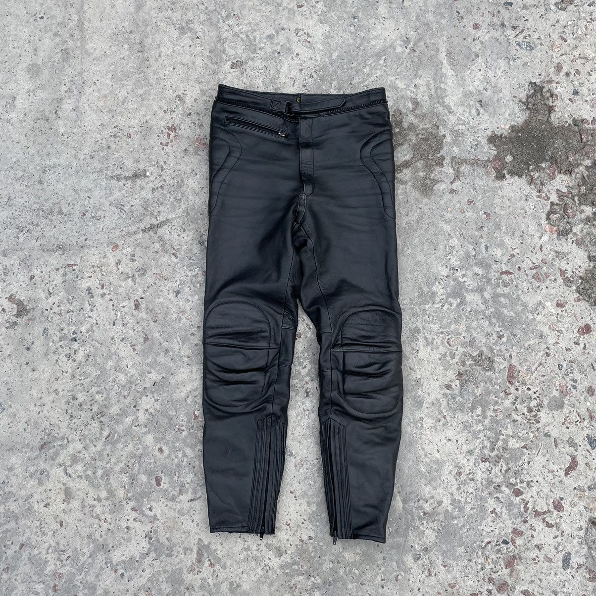 Other Vintage Moto Pants 52 Real Leather 90s Y2K USA Size US 32 / EU 48 - 1 Thumbnail