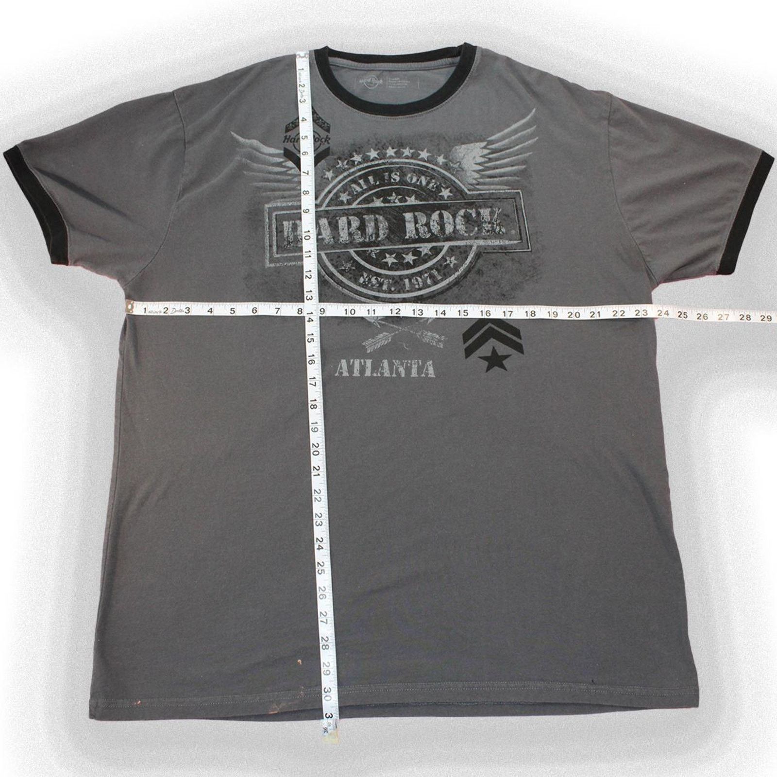 Hard Rock Cafe Y2K 2000's Hard Rock Cafe Atlanta Ringer Graphic Tee Size US XL / EU 56 / 4 - 2 Thumbnail