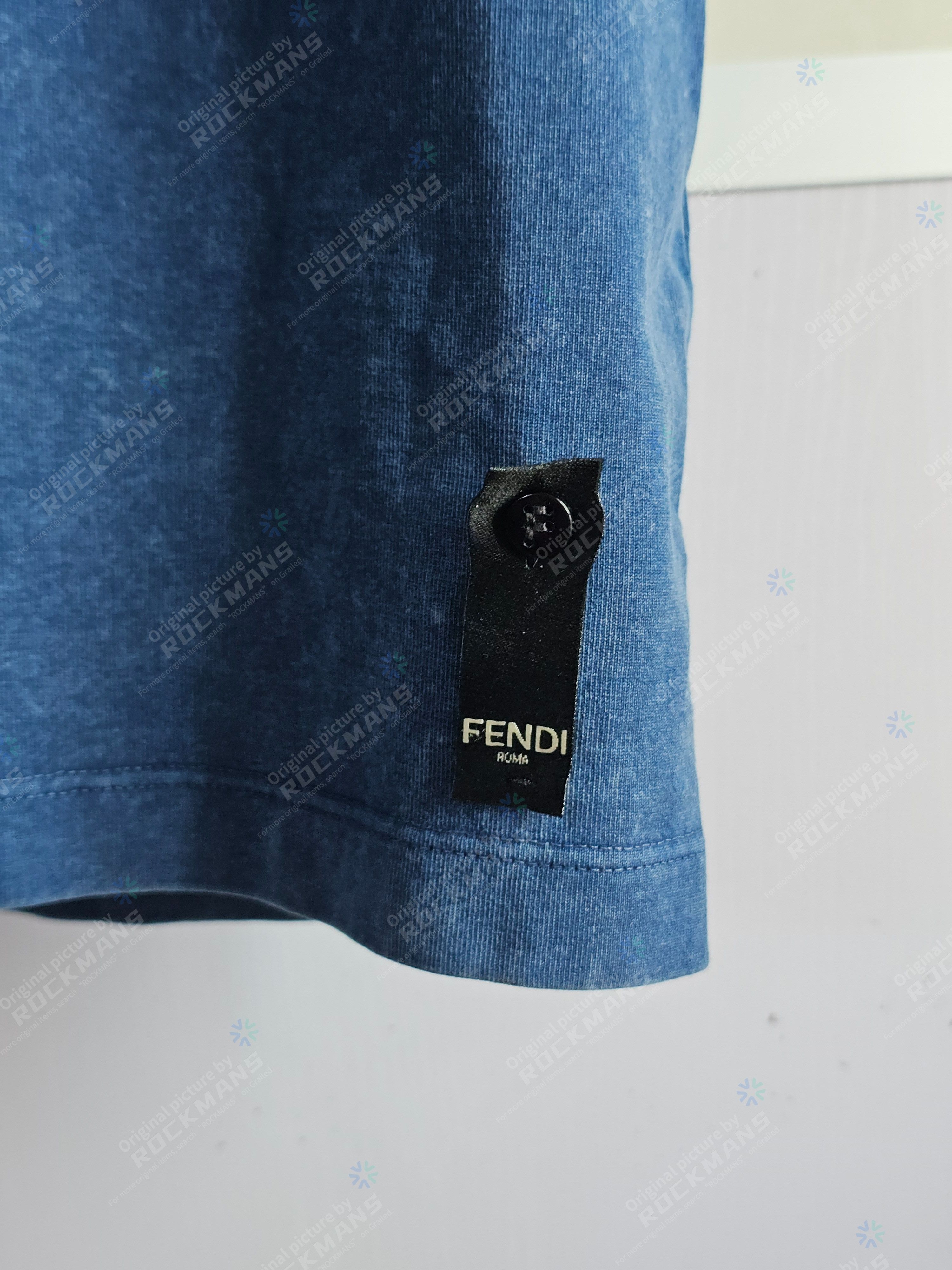 Fendi Fendi Silver Metal Logo Crew Oversize T-Shirt Size L Size US L / EU 52-54 / 3 - 3 Thumbnail
