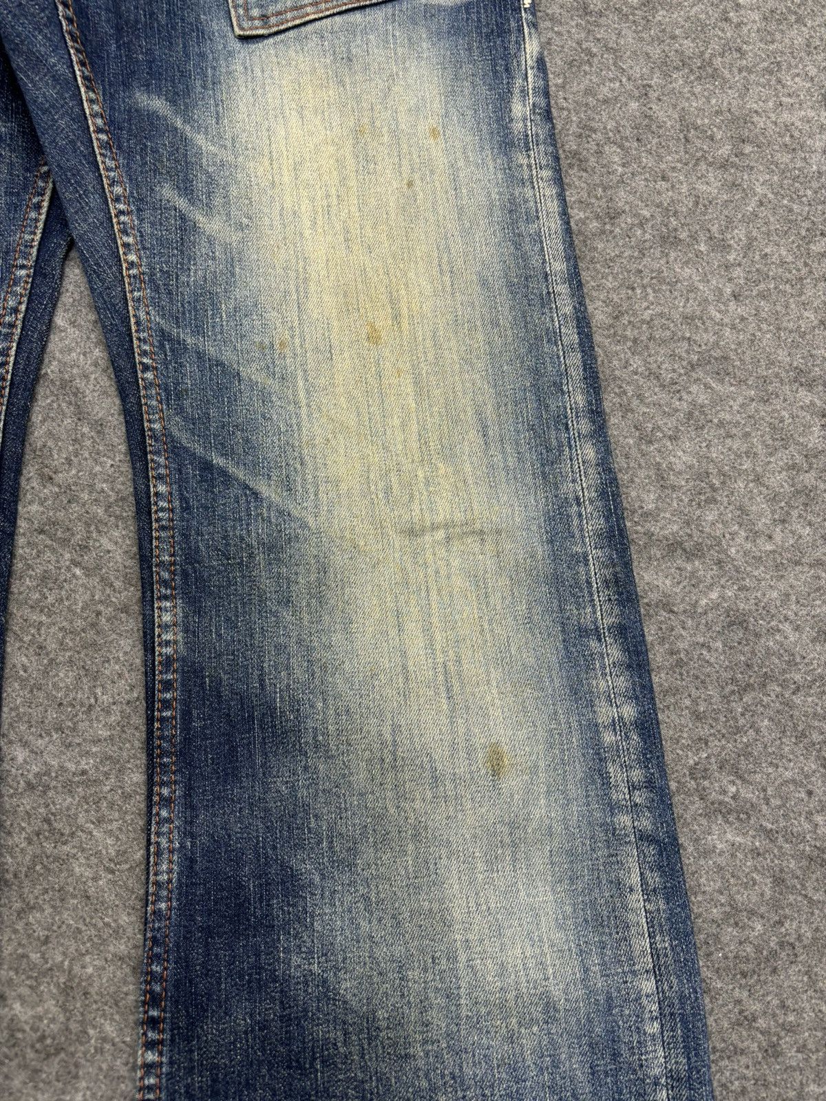 Japanese Brand 💥Super Flare💥Vtg 90s Style Blue Way StoneWash Denim F472 Size US 32 / EU 48 - 8 Thumbnail
