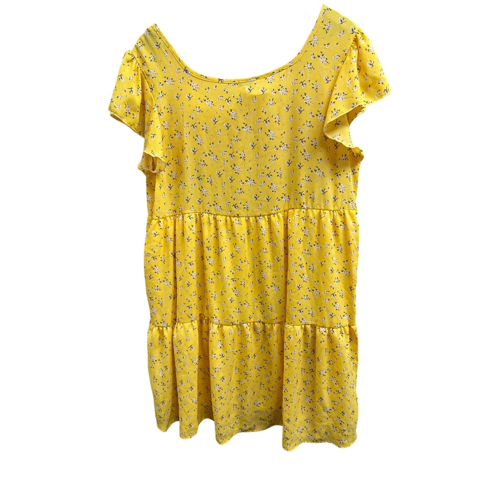 Other Yellow Floral Ruffle Sleeve Sundress - XL Women's Summer Cas Size XL / US 12-14 / IT 48-50 - 4 Thumbnail