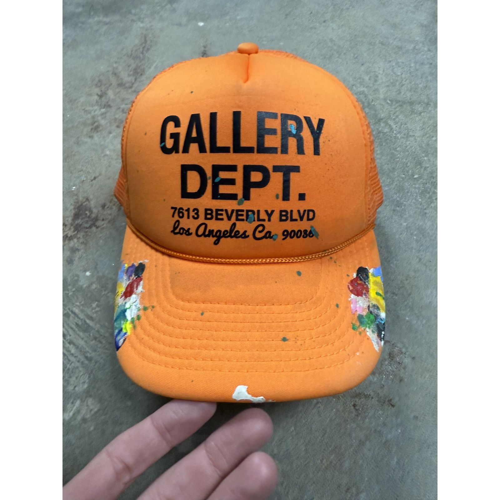 Gallery Dept. Gallery Dept Trucker Orange Splatter Used OSFM Size ONE SIZE - 2 Thumbnail
