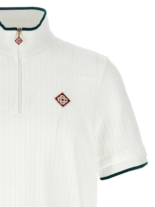 Casablanca Casablanca Velour Ribbed Polo Jersey 1/4 Zip Top Size US M / EU 48-50 / 2 - 3 Thumbnail