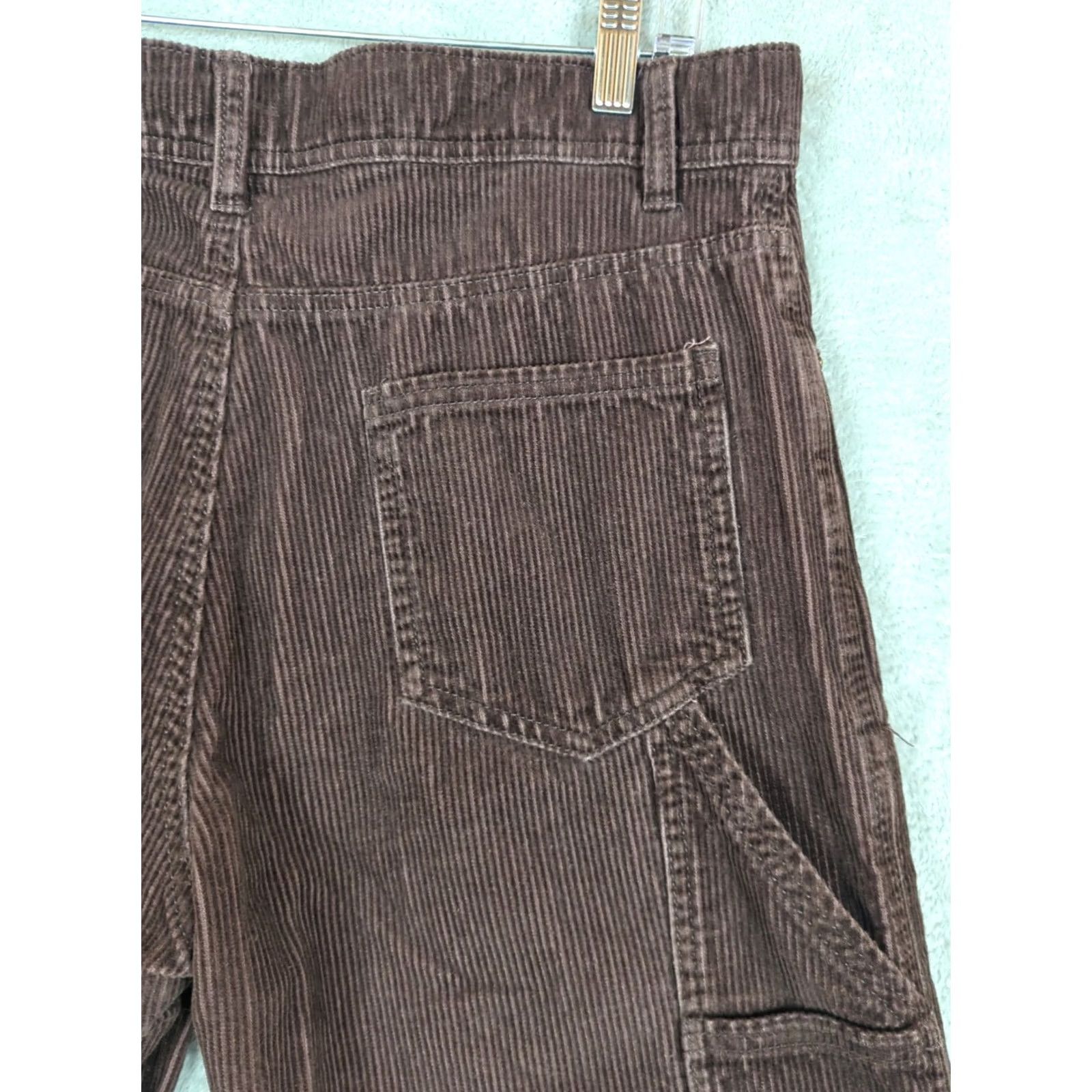Vintage VINTAGE No Boundaries Corduroy Pants Baggy Double Knee Wide-Leg 32x29 Brown Mens 90s Grunge Skater Casual Baggy Style Carpenter Size US 32 / EU 48 - 6 Thumbnail
