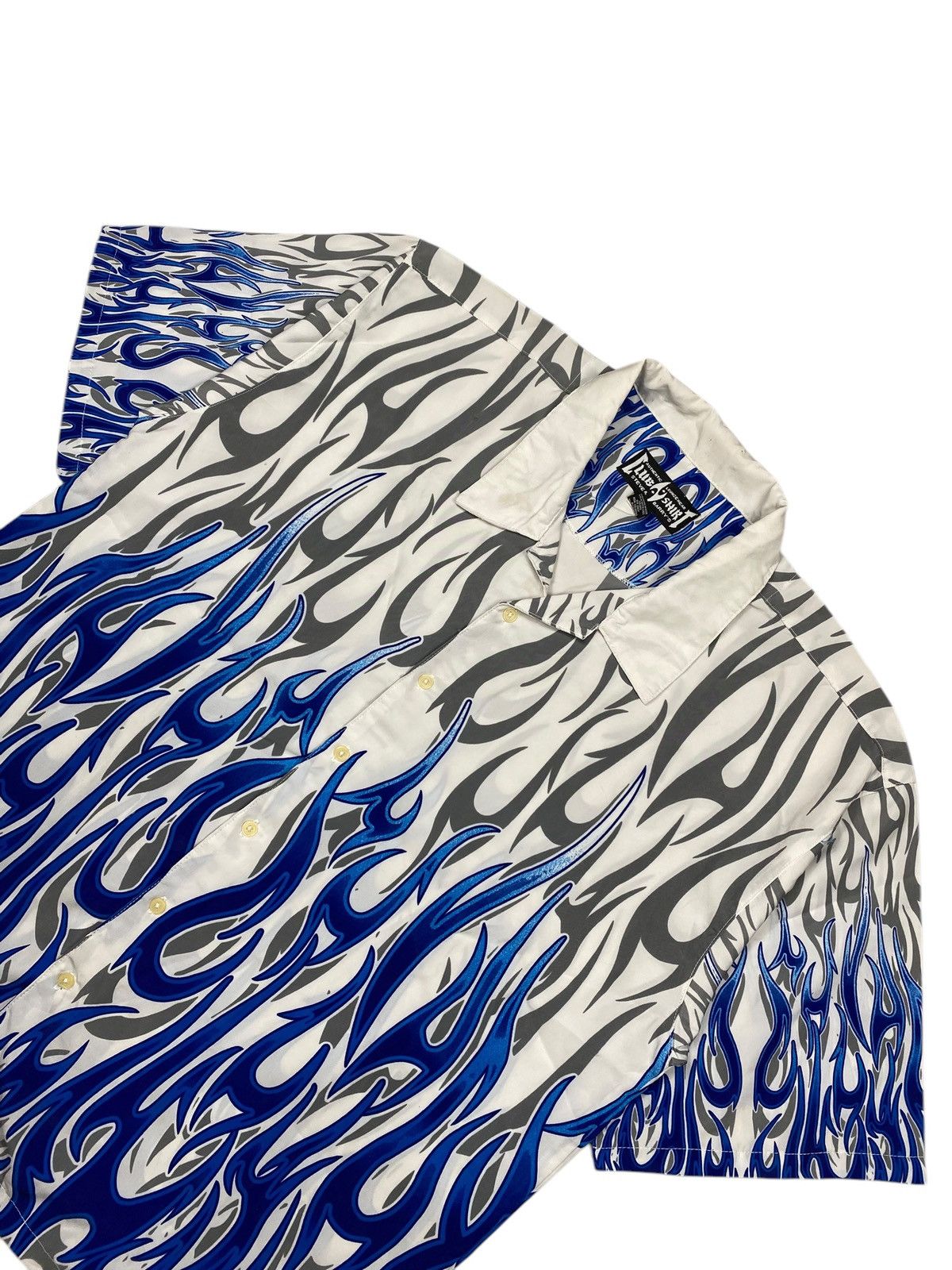 Japanese Brand 2000s Steve Barry's - Flame Shirt Size US M / EU 48-50 / 2 - 4 Thumbnail