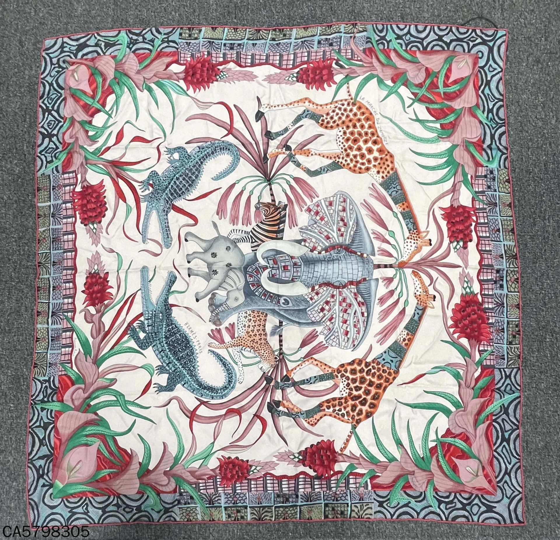 Hermes HERMES Zambezi River Celebration Silk Scarf 99% New Size ONE SIZE - 1 Thumbnail