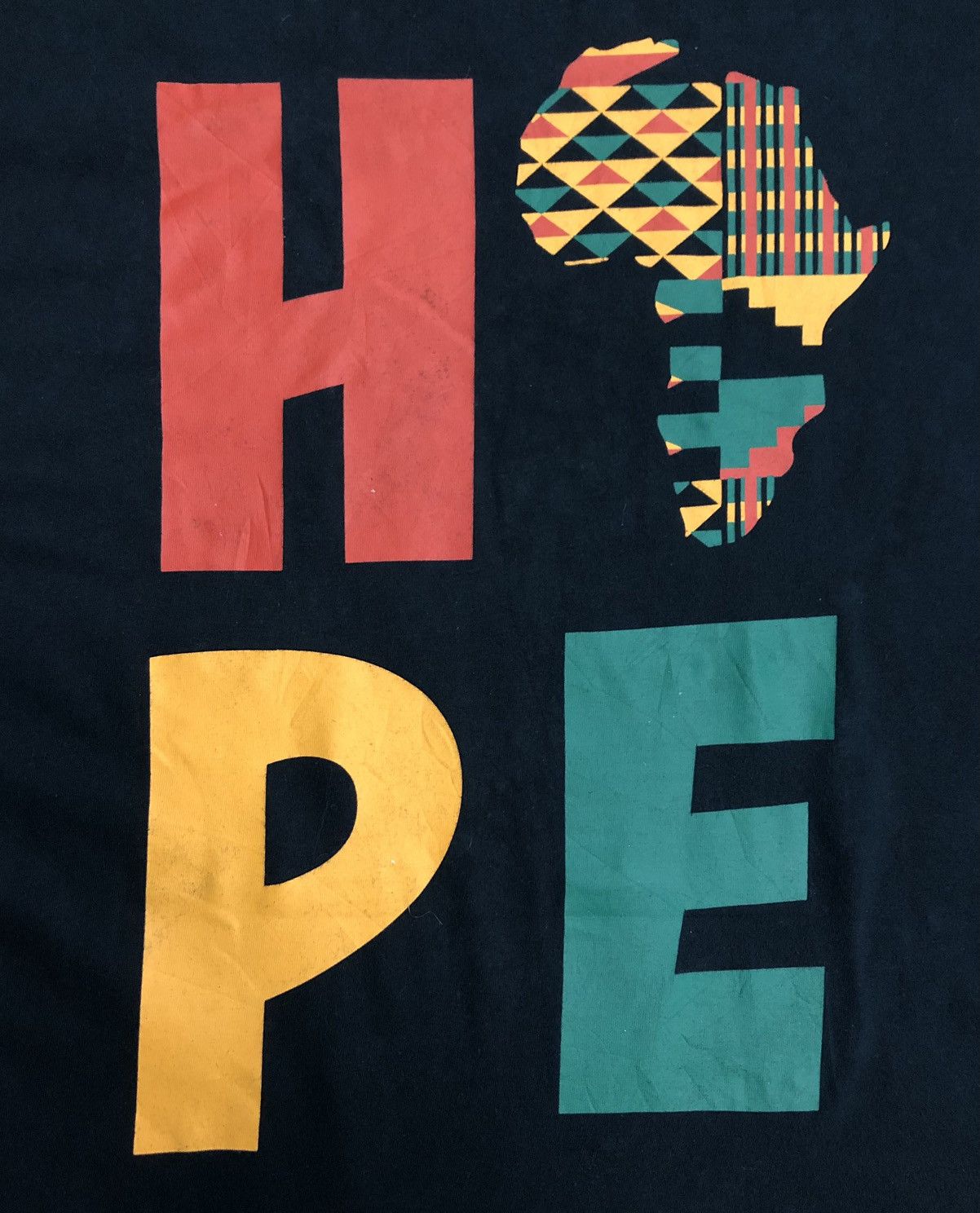 Vintage Vintage Hope Starts Here Africa Map T-Shirt Size US L / EU 52-54 / 3 - 3 Thumbnail