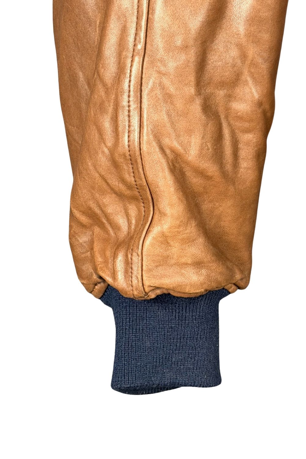 Polo Ralph Lauren PRL 90s Full-Leather Varsity (Black/Tan) Hong Kong Made Size US M / EU 48-50 / 2 - 10 Thumbnail