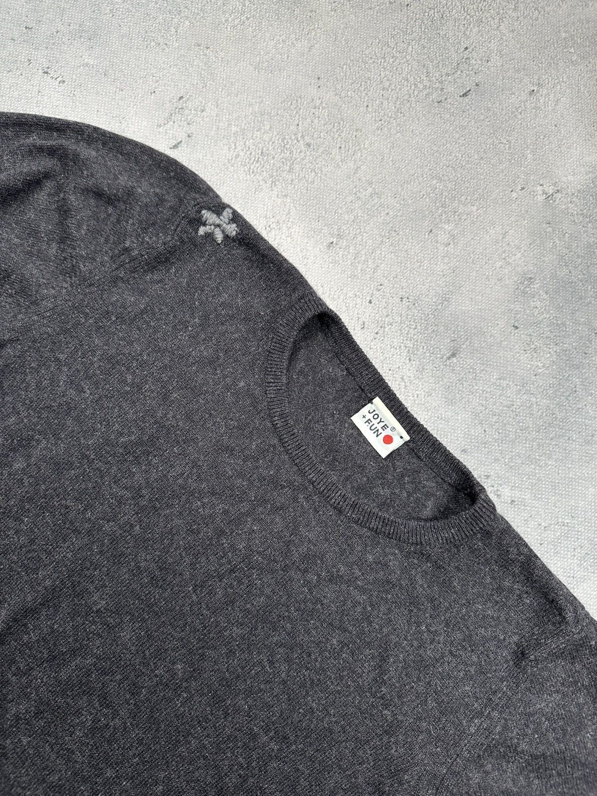 Japanese Brand Joye+Fun Italy Grey Suff-Sleeve Knit Top Silk Cashmere Blend Size M / US 6-8 / IT 42-44 - 4 Thumbnail