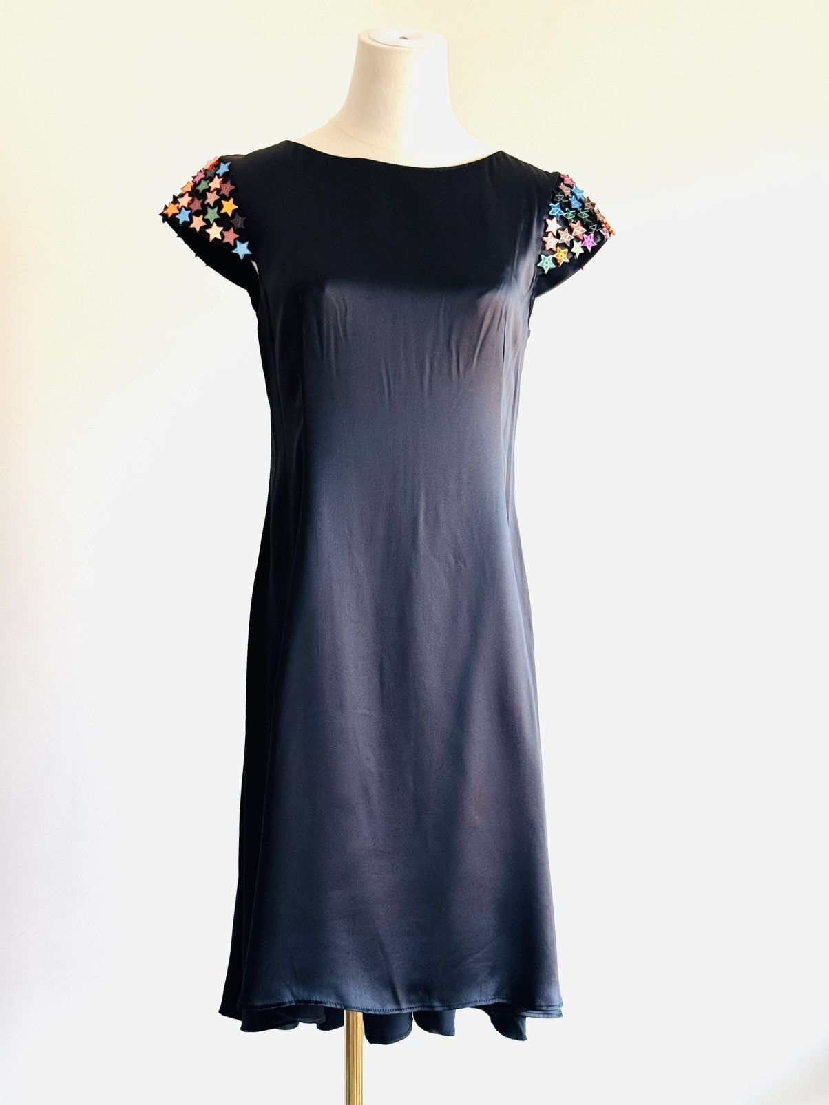 Yves Saint Laurent S/S 08 Yves Saint Laurent by Stefano Pilati black dress star Size S / US 4 / IT 40 - 1 Thumbnail