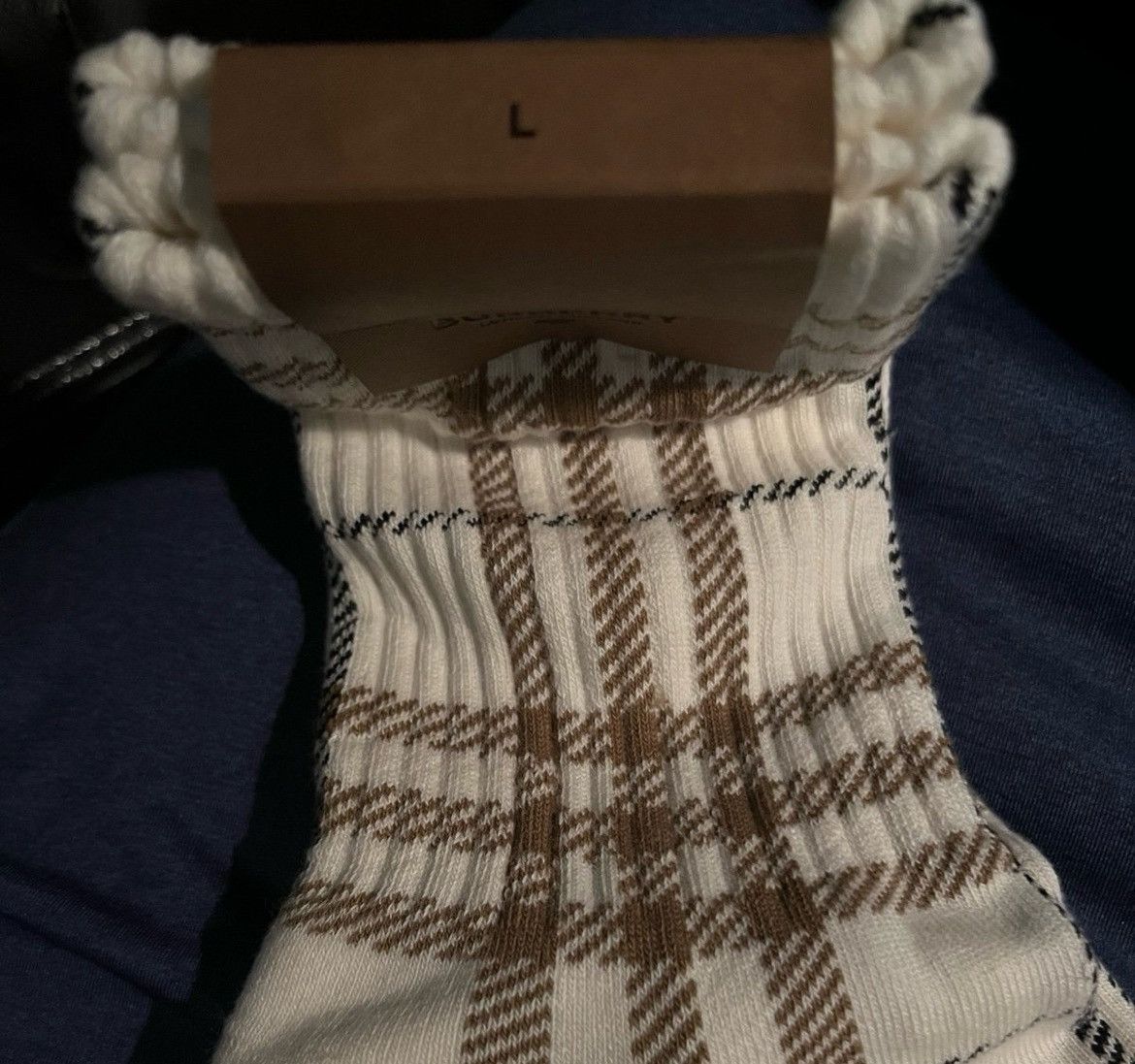 Burberry Burberry Burberry CHECK JACQUARD SOCKS SIZE LARGE Size ONE SIZE - 6 Thumbnail