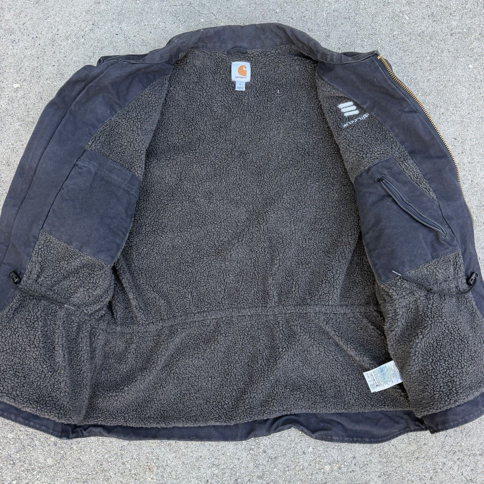 Carhartt × Vintage Vintage Carhartt Black Ridge Sherpa Lined Chore Coat Jacket Size US L / EU 52-54 / 3 - 2 Thumbnail