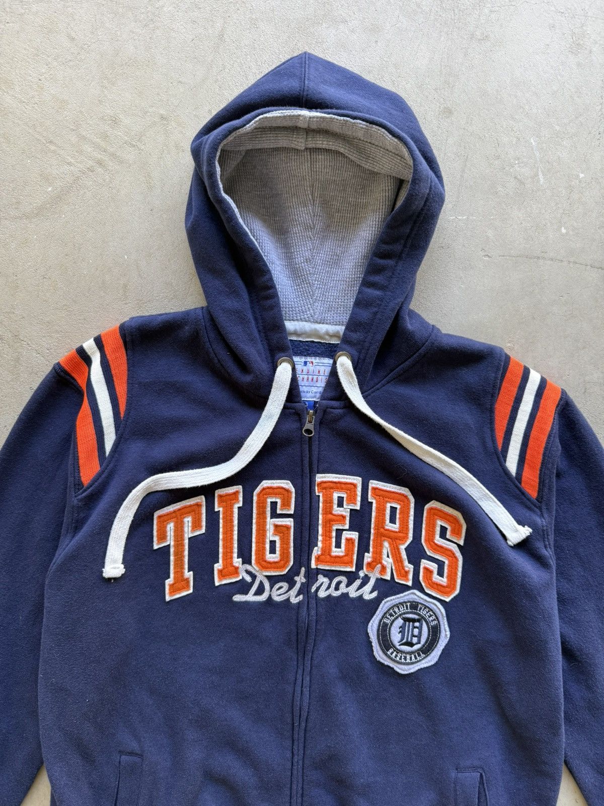 MLB Retro Detroit Tigers MLB Navy Full Zip Up Hoodie Sweatshirt Size US L / EU 52-54 / 3 - 2 Thumbnail