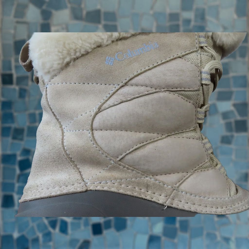 Vintage Columbia Women’s Sierra Summette Insulated Winter Boots Shoe Flat Heel Ankle Waterproof Beige 9 US Size US 7 / IT 37 - 1 Thumbnail