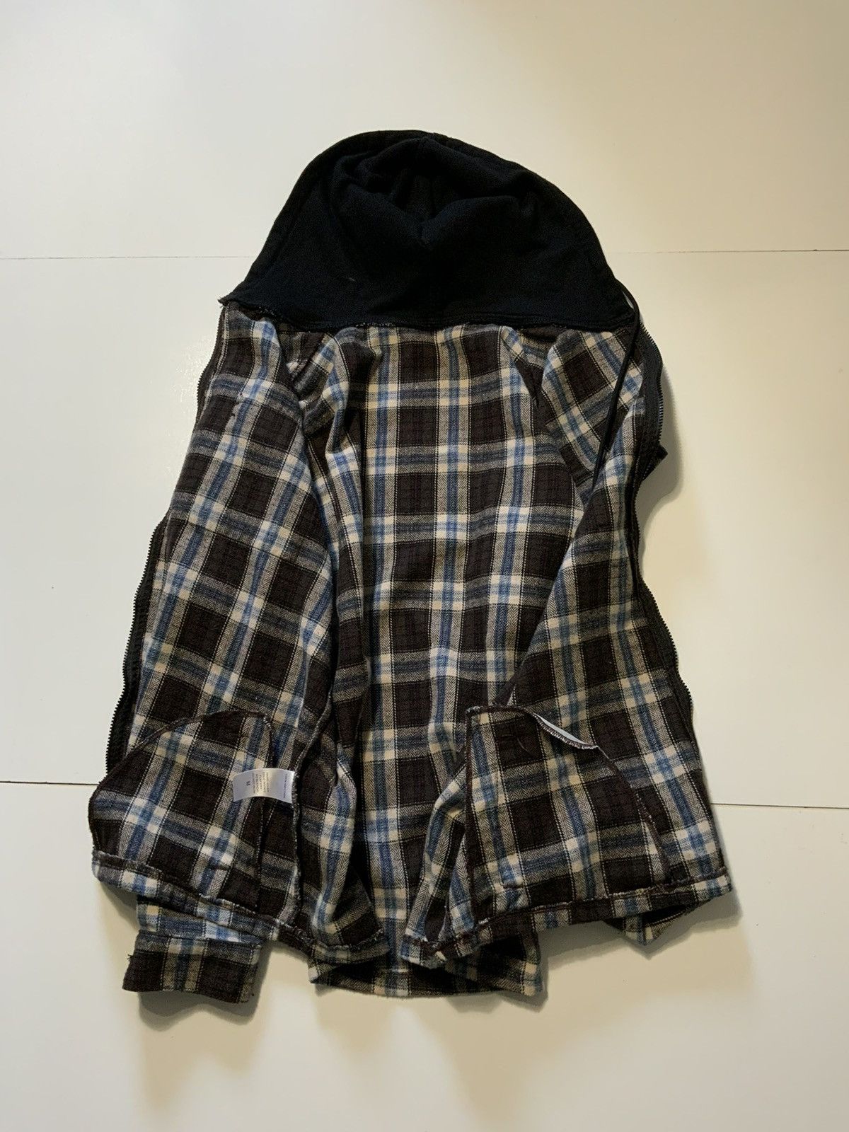 Mondaysuck MondaySuck Herringbone Plaid Zip Hooded Flannel Shirt Jacket Size US M / EU 48-50 / 2 - 7 Thumbnail