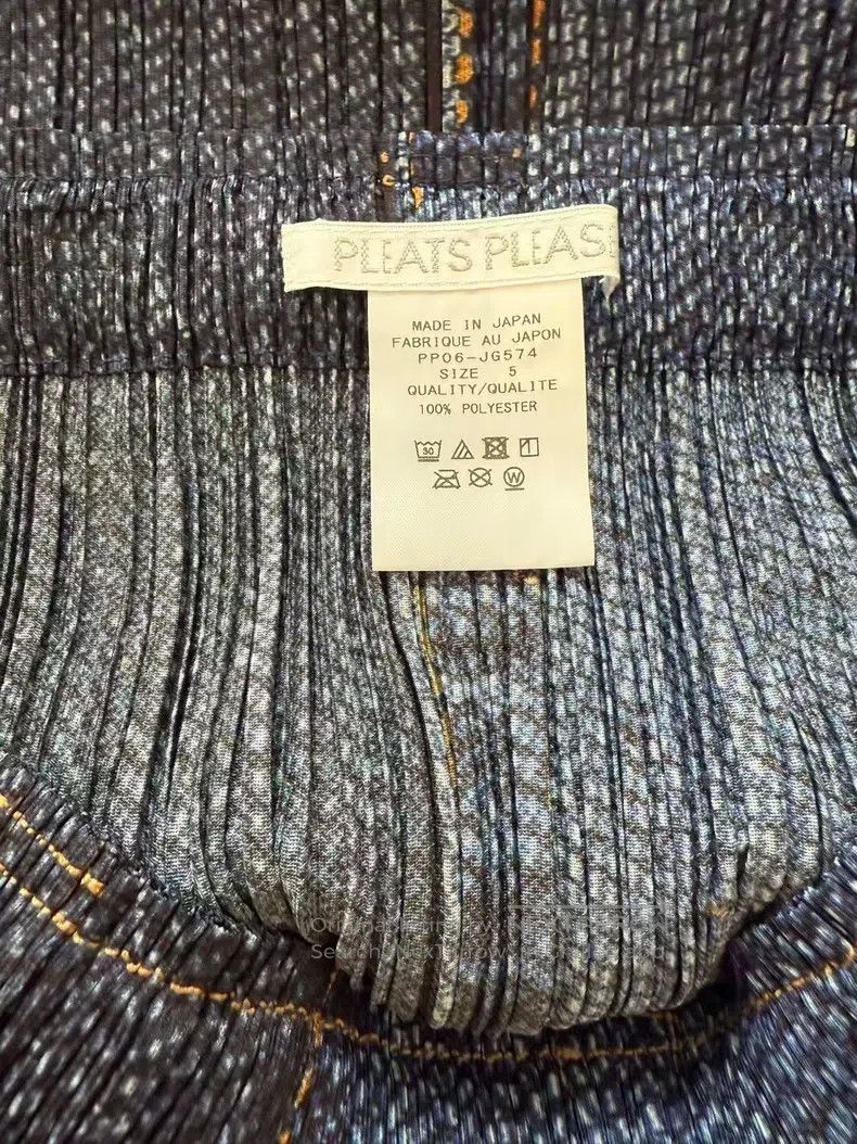 Issey Miyake Issey Miyake size:5 Denim Midi Skirt Size 22" - 3 Thumbnail
