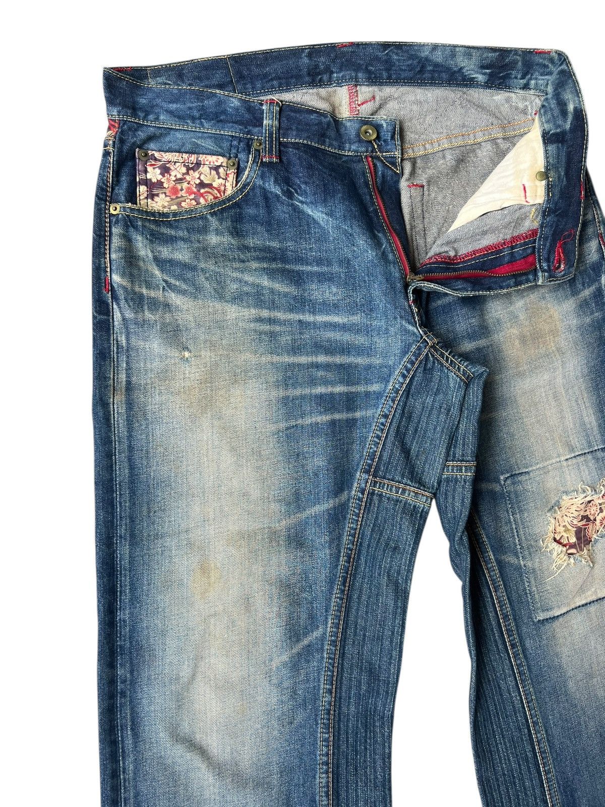 Eternal ETERNAL Distressed Aging Mud Hybrid Denim Loose Jeans Size US 34 / EU 50 - 8 Thumbnail
