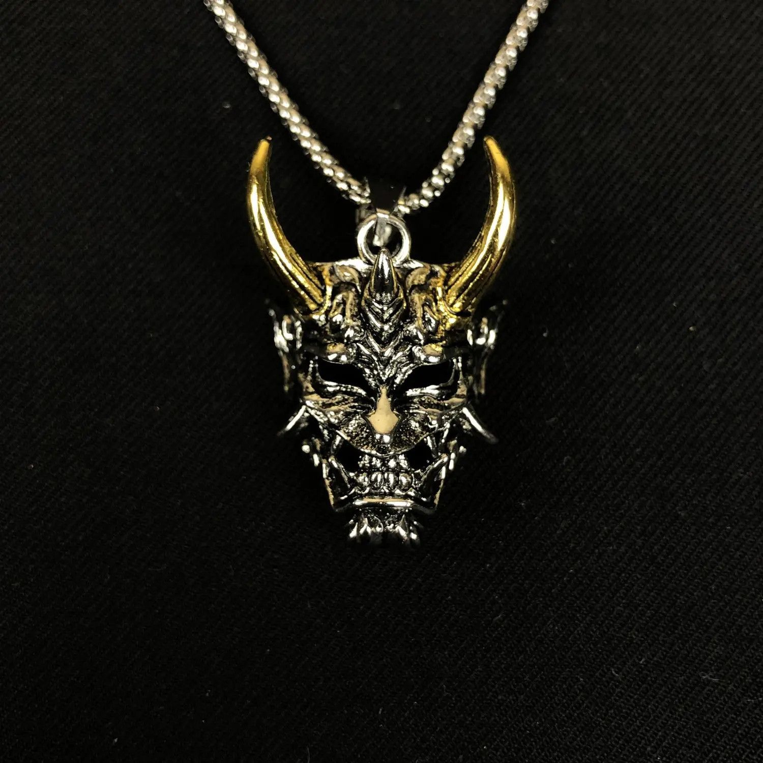 Jewelry Demon Pendant Necklace Punk Chain Size ONE SIZE - 1 Thumbnail