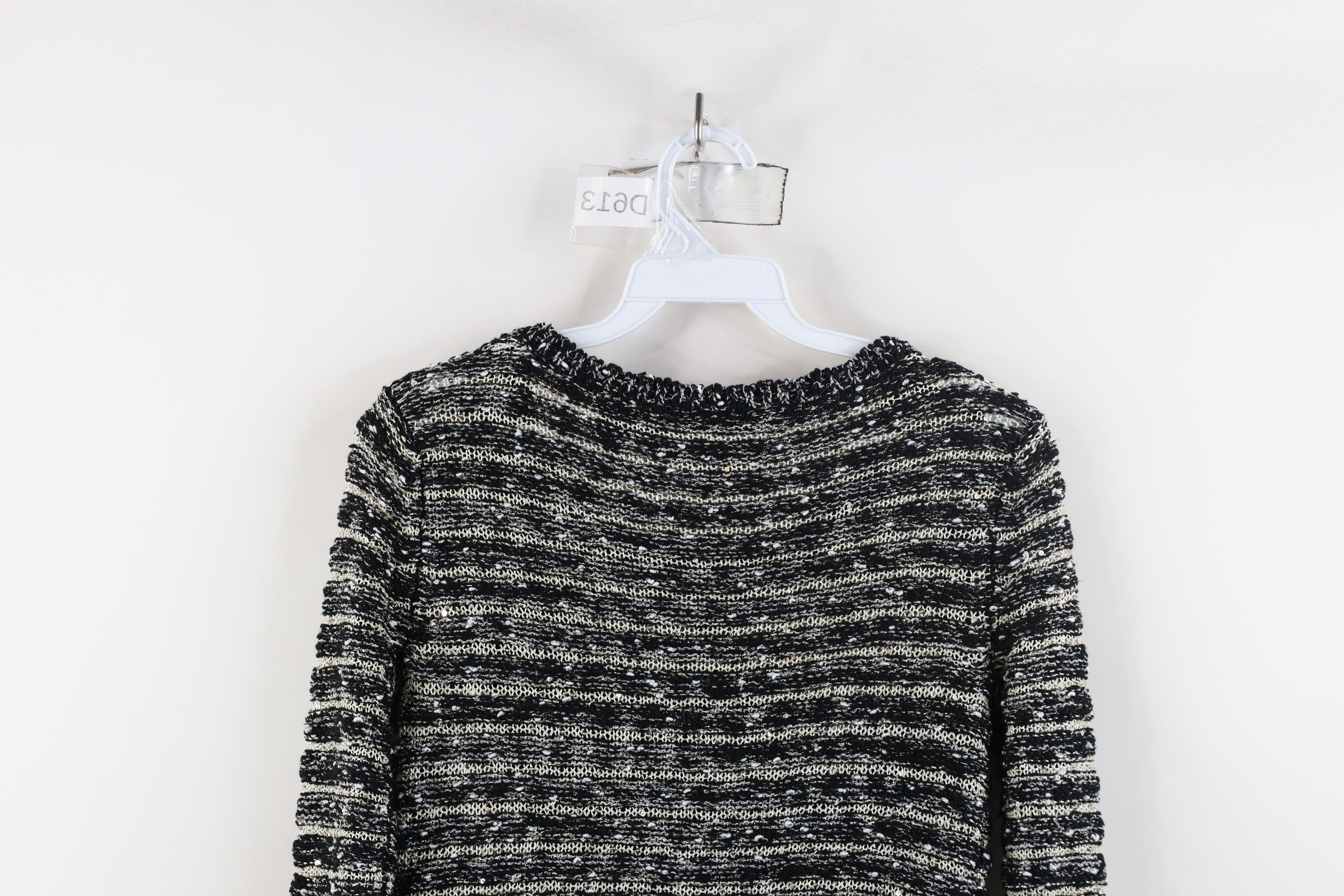 Harley Davidson × Vintage Vintage Harley Davidson Sequin Striped Knit Metallic Sweater Size S / US 4 / IT 40 - 11 Thumbnail