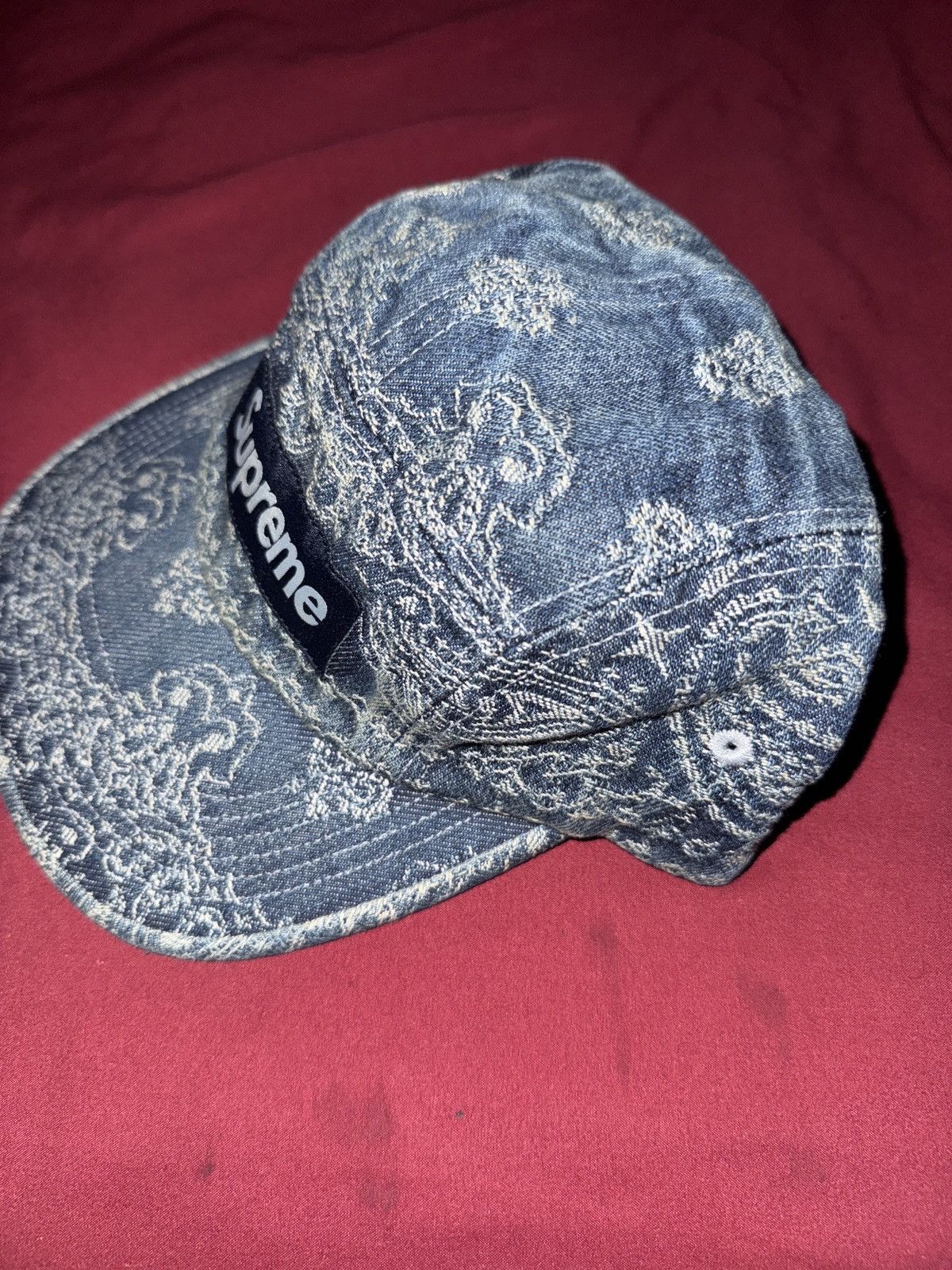 Supreme Supreme Bandana Jacquard Denim Camp Cap Size ONE SIZE - 2 Thumbnail