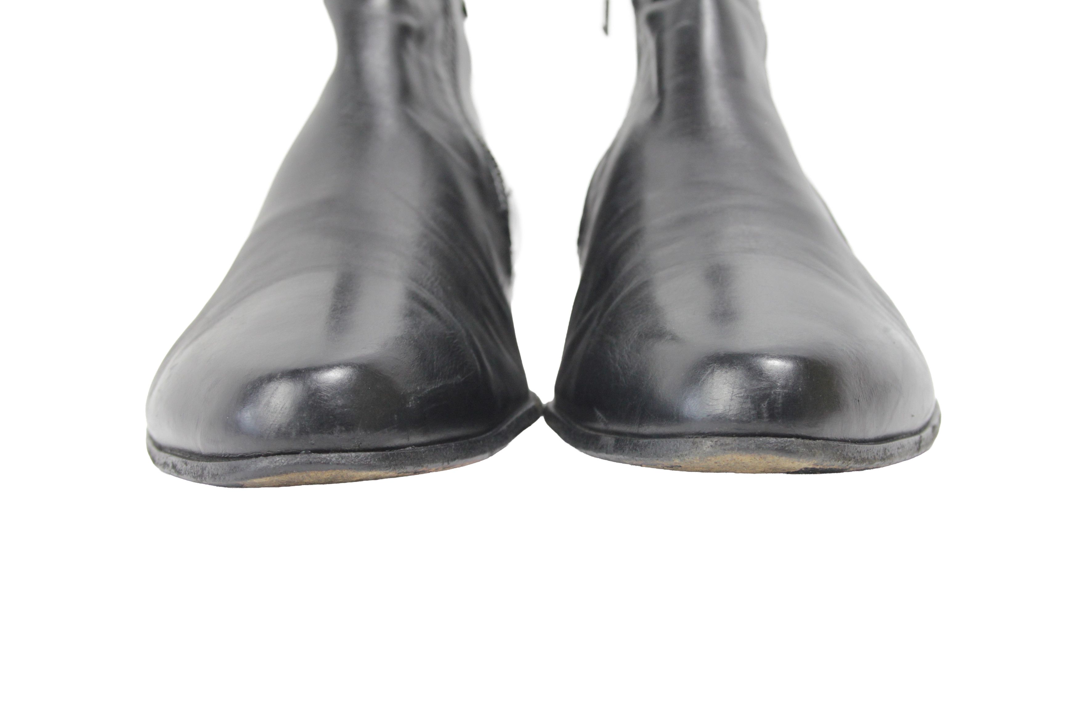 Veronique Branquinho Biker Leather Side Zip Cossack Boots Size US 10 / IT 40 - 4 Thumbnail