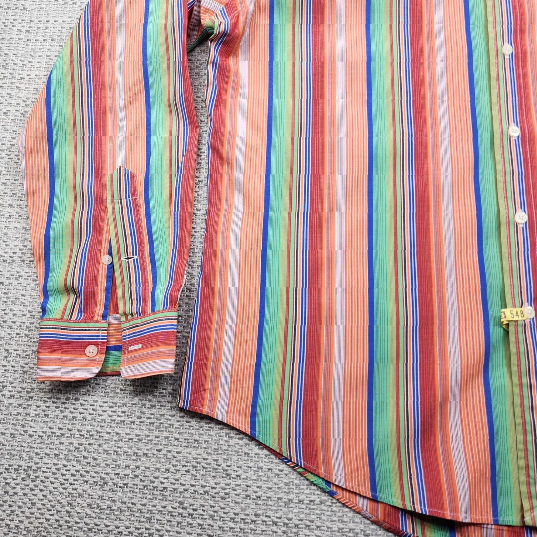 Ralph Lauren Ralph Lauren Golf Shirt Mens XL Multicolor Striped Button Down Cotton Custom Fit Size US XL / EU 56 / 4 - 3 Thumbnail