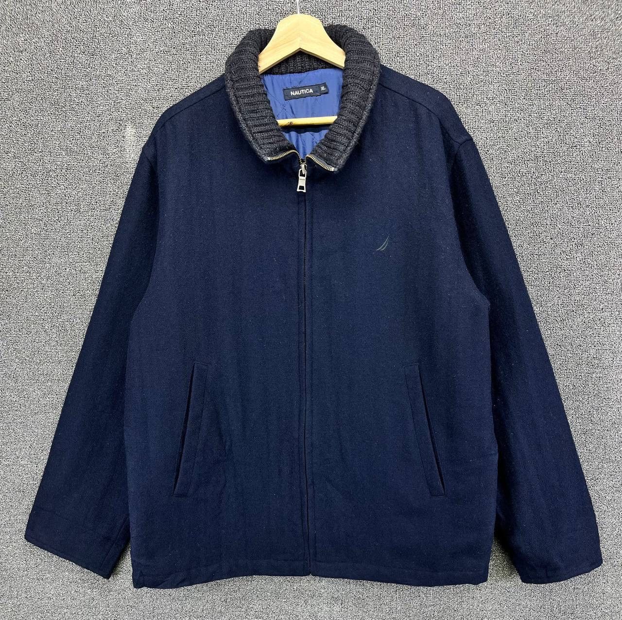 Nautica Vintage Nautica Navy Blue Wool Jacket Size US XL / EU 56 / 4 - 1 Thumbnail