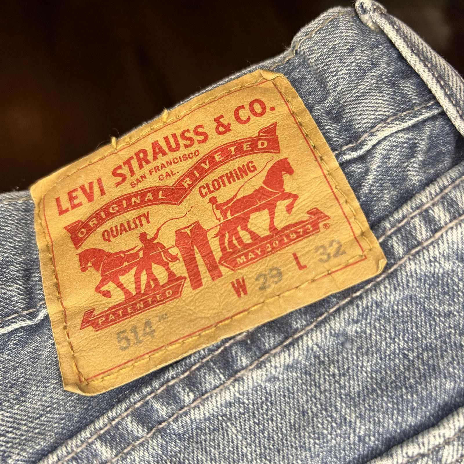 Levi's Levi's 514 Classic Fit Men's Jeans - W29 L32 Size US 29 - 2 Thumbnail