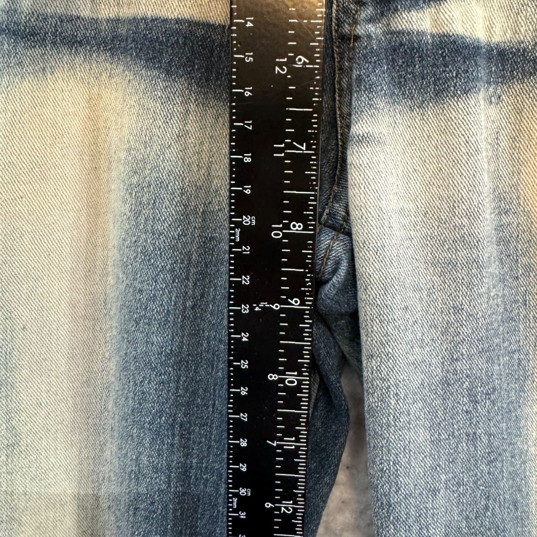 Bell Y2K Vintage Bell Bottoms Flare Jeans 4 26 Burnout 70s Hippie Boho Festival Rave Womens Girls Burnout Look Hippy Blue Hua Di Regular Inseam 30 Size 27" / US 4 / IT 40 - 7 Thumbnail