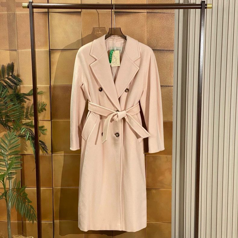 Max Mara Max Mara Hot Style 101801 Cherry Pollen Belted Cashmere Co Size L / US 10 / IT 46 - 1 Thumbnail