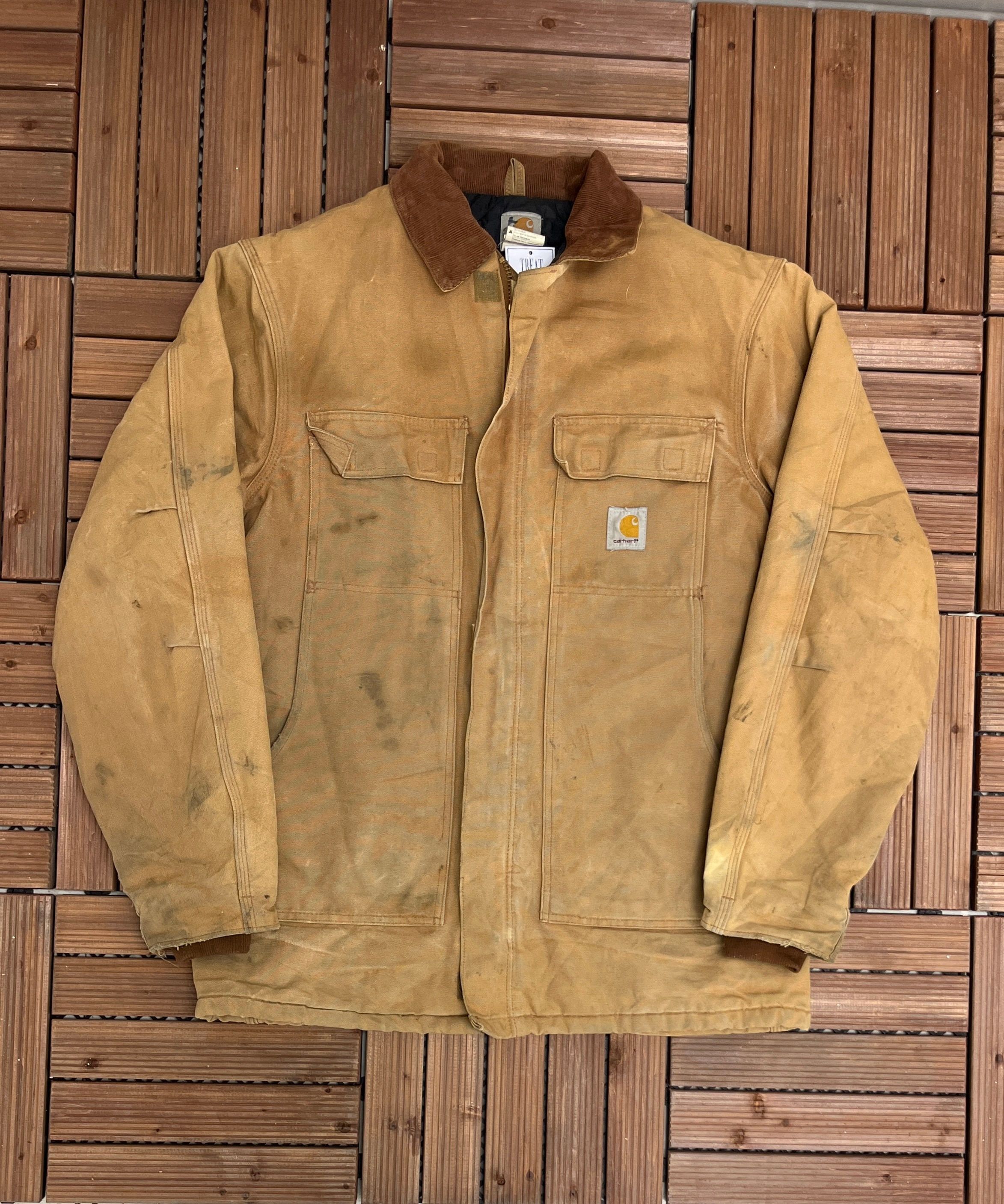 Carhartt Carhartt Traditional Vintage Brown Distressed Jacket Size US L / EU 52-54 / 3 - 1 Thumbnail