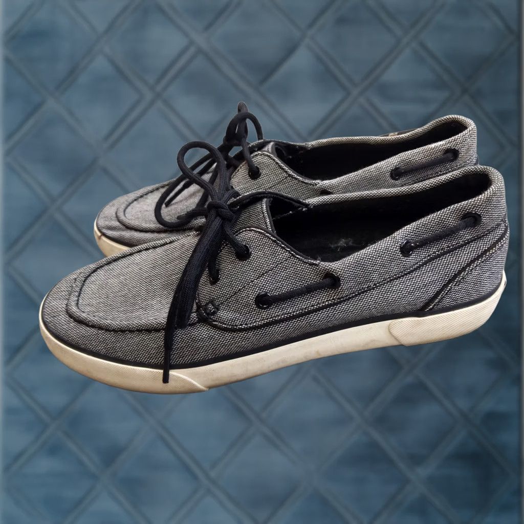 Polo Ralph Lauren Polo Ralph Lauren Shoes Mens 11 Black Gray Canvas Boat Deck Casual Sneakers Mens Size 11 Gray Black Boat Shoe Style Polo Ralph Lauren Vaughn Size US L / EU 52-54 / 3 - 1 Thumbnail